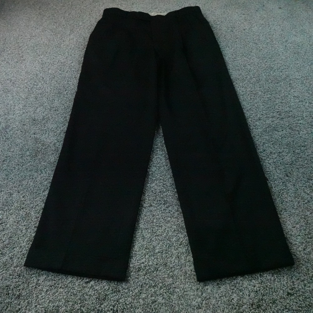 Ballin Pants Mens 36X32 Black Wool Chino Dress Trouser Pleated Cuffed Business